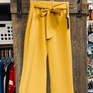 Mustard yellow flared pants